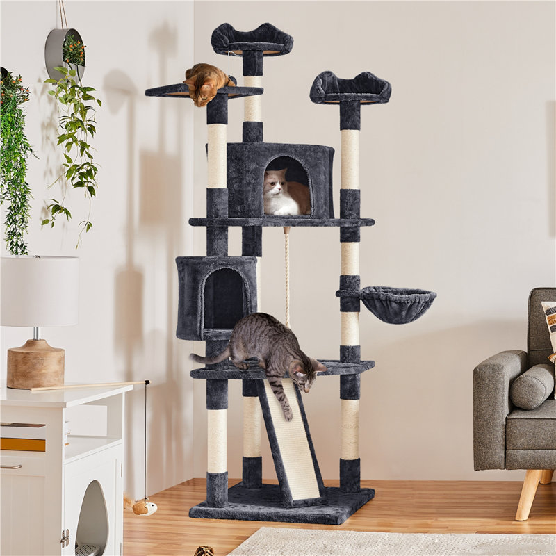 Siebert 79'' H Cat Tree, Dark Grey