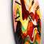 Horloge murale moderne, rouge, bleu et jaune Marble Art-918213514