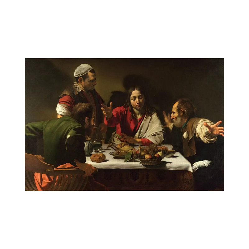 The Supper At Emmaus, 1601 by Michelangelo Merisi Da Caravaggio - Wrapped Canvas Painting