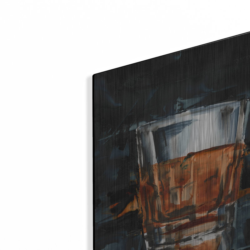 «Bourbon Glass 2» par Ethan Harper, art mural en métal, H 16 po x l 12 po