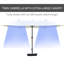 Parasol d'extérieur rectangulaire en acier de 15 pi avec base, protection solaire et manivelle pour terrasse-81326878