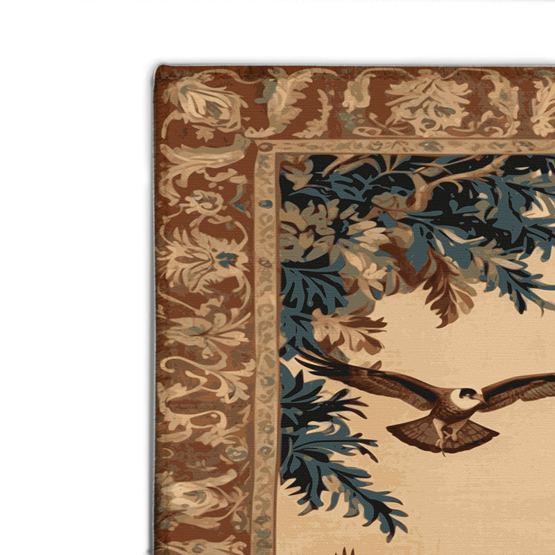 Tapis d'intérieur et d'extérieur brun français, Rectangulaire 2 pi x 3 pi