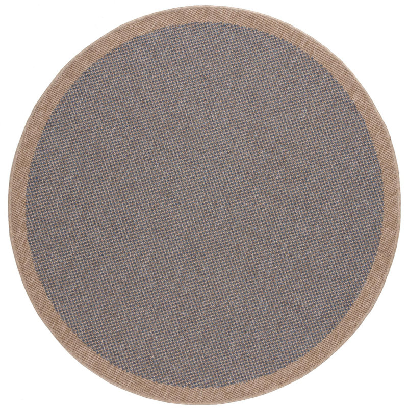 Nature Collection Chequered Indoor / Outdoor Area Rug, Round 160cm