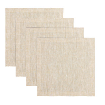 100% Pure Linen Square Placemats - Athena