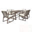Ensemble repas d'extérieur 7 pièces avec 6 fauteuils-2007507684
