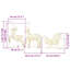 vidaXL LED Reindeers with 40 LEDs PET-2009338124