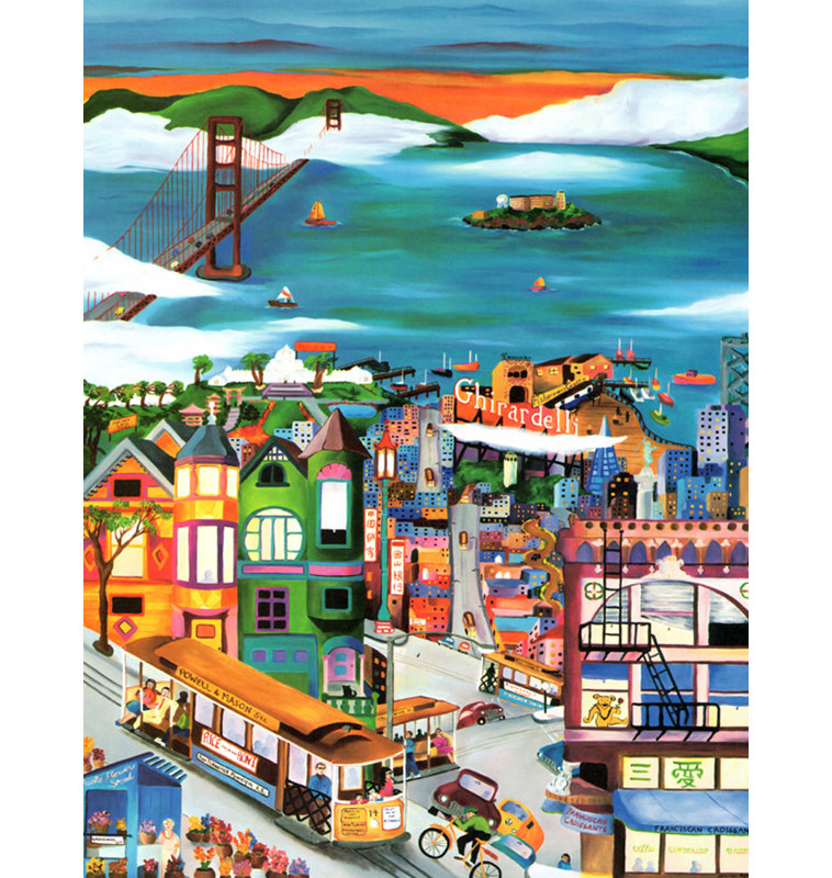 Collines de San Francisco, H 47 po x l 36 po