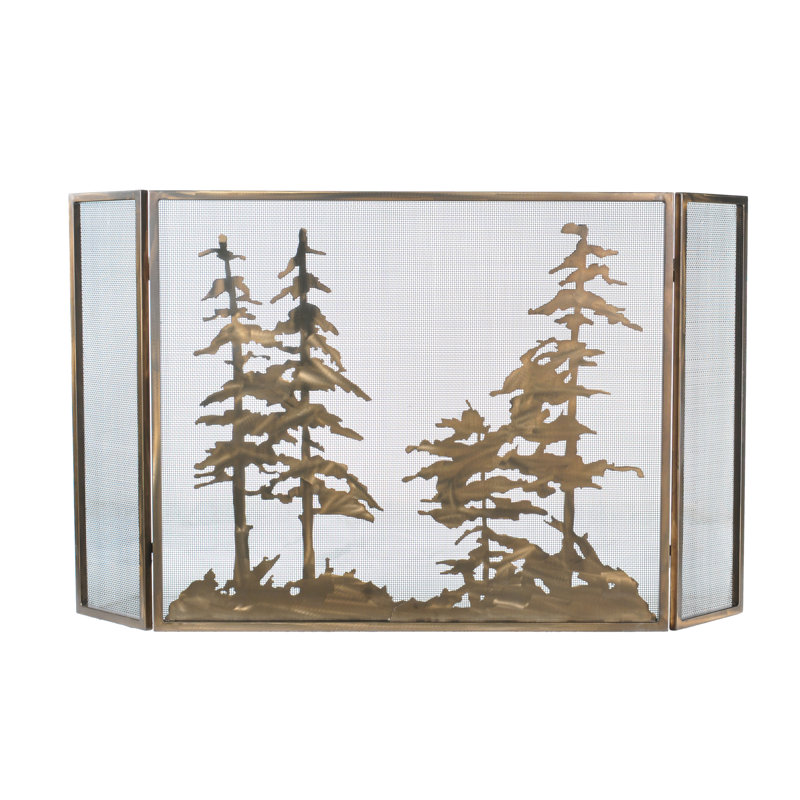 Rustic Lodge Fireplace Screen