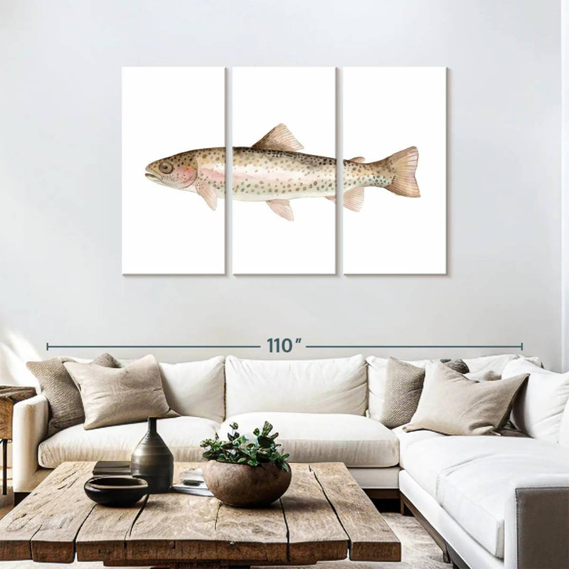 Rainbow Trout, 48" H x 74" W