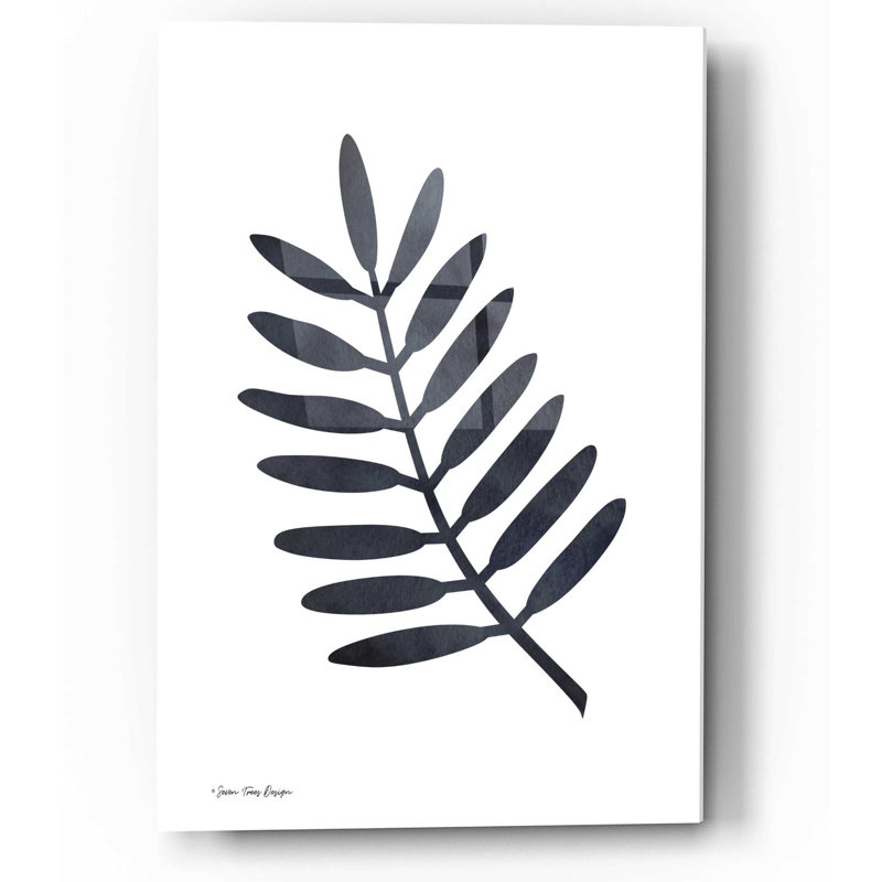 "Watercolor Black Plant II" par Seven Trees Design, H 16 po x l 12 po x P 0,13 po