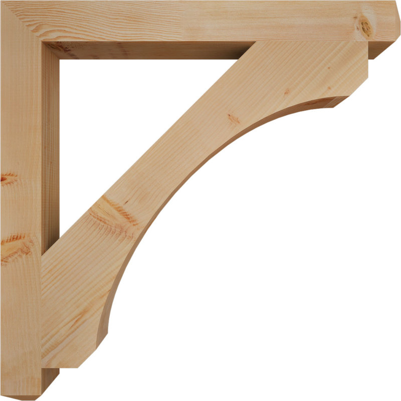 H Support en bois / corbeau, Douglas (lisse), H 40 po x l 3,5 po x P 40 po