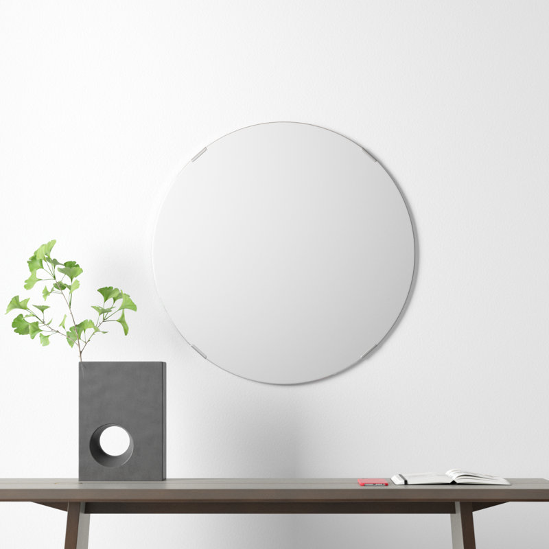 Miroir de coiffeuse sans cadre Samonie, 28 po x 28 po