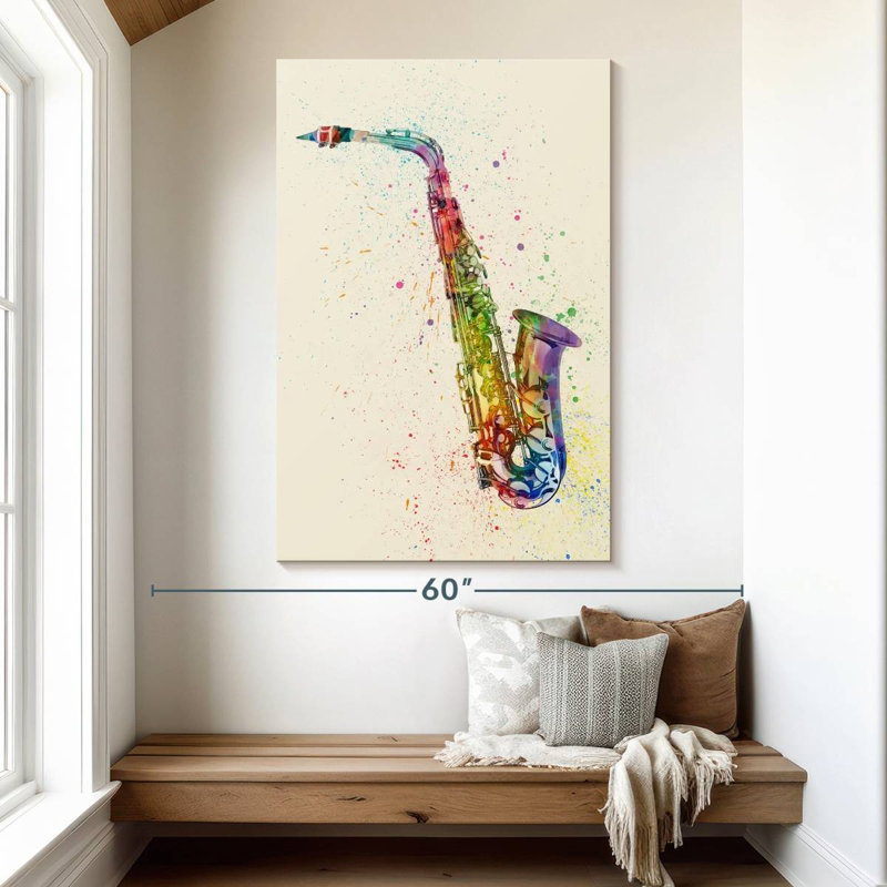 Abarca Saxophone Abstract I, 51" H x 34" W