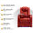 Upholstered Power Reclining Home Theater Seating with Cup Holder-1068396060