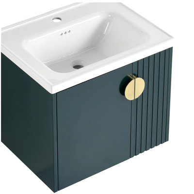 Meuble-lavabo 24 po avec lavabo, pour petite salle de bain, meuble-lavabo avec porte