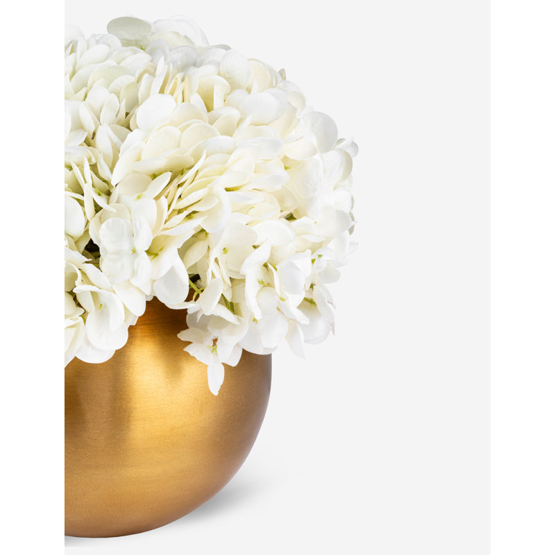 Cultivated Interiors Realtouch - arrangement d'hortensias, Blanc
