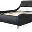 Base de lit plateforme en similicuir Windzer avec éclairage DEL et amp; Télécommande / commande APP, aucun sommier nécessaire, assemblage facile-1521271191