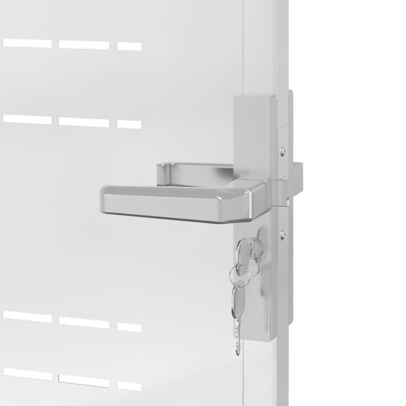 Barrière argentée en acier inoxydable, H 2,46 pi x l 3,28 pi