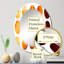 Neuf cercles dans des tons d'orange et de brun III - Miroir mural moderne ovale-973441182