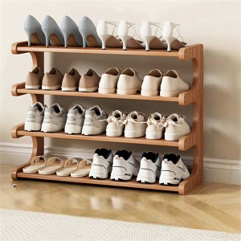 Range-chaussures en bambou de haute qualité avec une conception autoportante multicouche pour un grand rangement de chaussures et une organisation facile à la maison