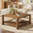 34" Square Solid Wood Coffee Table