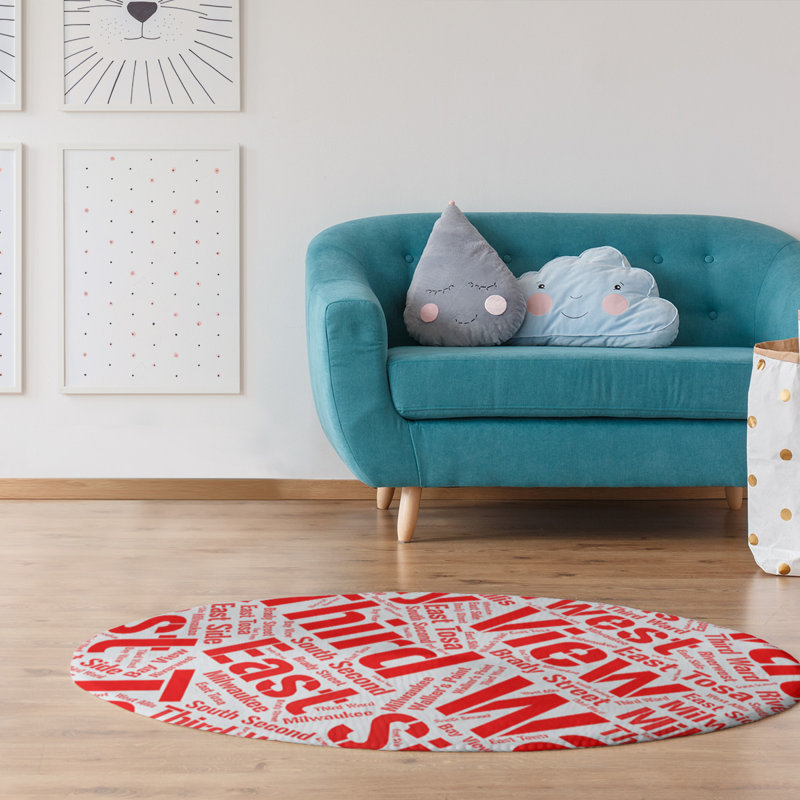Chenille Indoor Rug, Round 5'