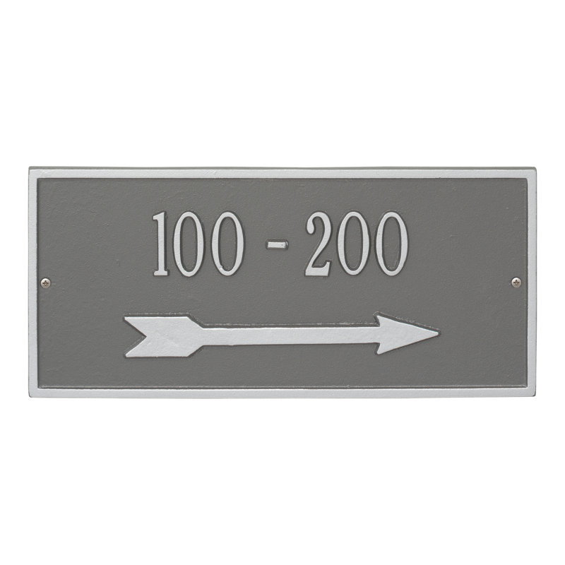 Hartford 2-Line Wall Address Plaque, Yes, Black and Gold