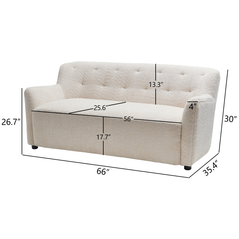 Bryell 66 "W Chenille Upholstered Loveseat