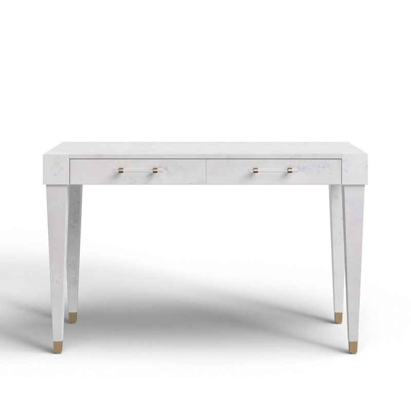 Elianna Solid Wood Top Writing Desk, White
