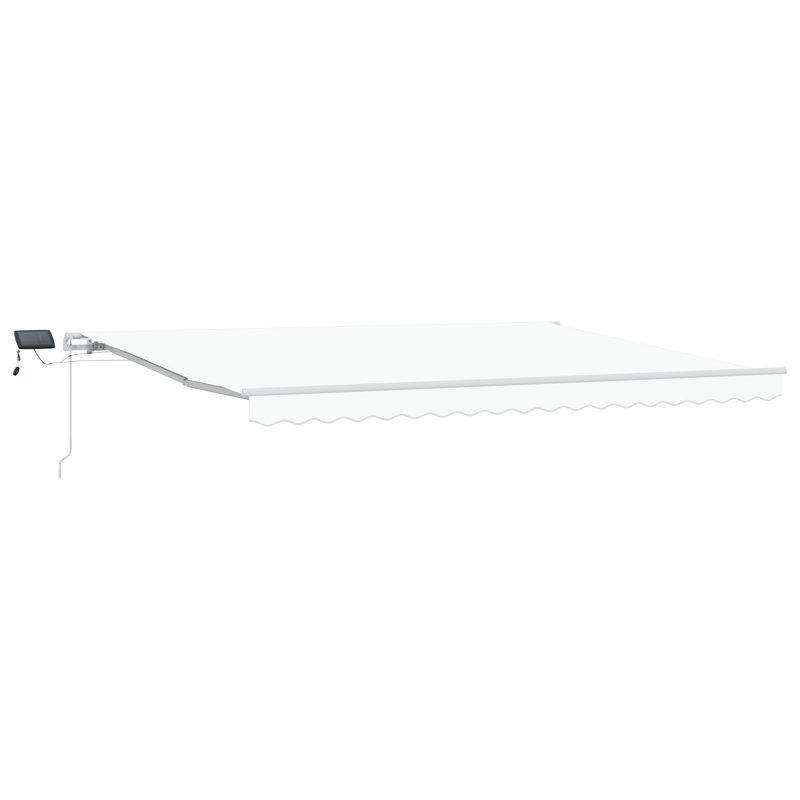 Brayden Studio Retractable Patio Awning, 450 cm W x 350 cm D, White