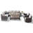Ingvald 7-9 Person All-Weather Wicker Outdoor Conversation Set Seating Group With Swivel Chairs And Coffee Table-1224543010