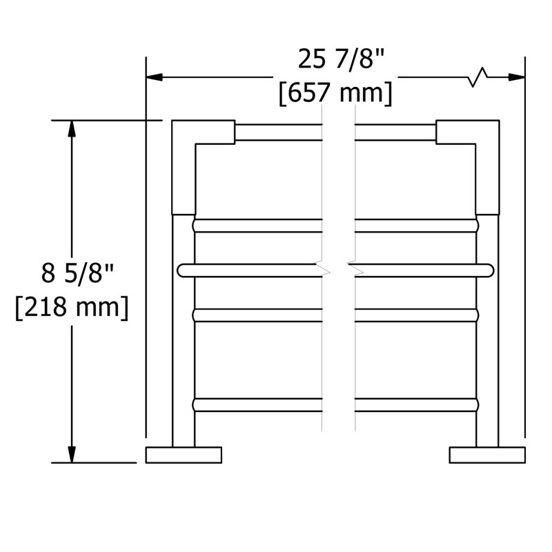 Kubik™ 24" Towel Bar with Shelf, Brushed Nickel