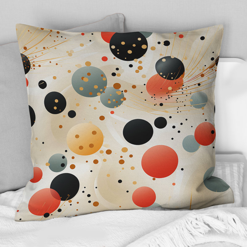 Coussin décoratif à pois Contemporary Chic - I, H 16 po x l 16 po
