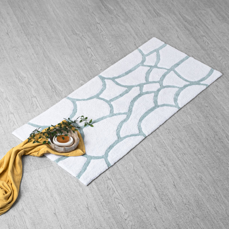 Tapis de bain Raul, l 24 po x L 60 po, Bleu