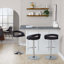 Ensemble de tabourets de bar pivotants contemporains réglables avec repose-pieds arrondi-755302662