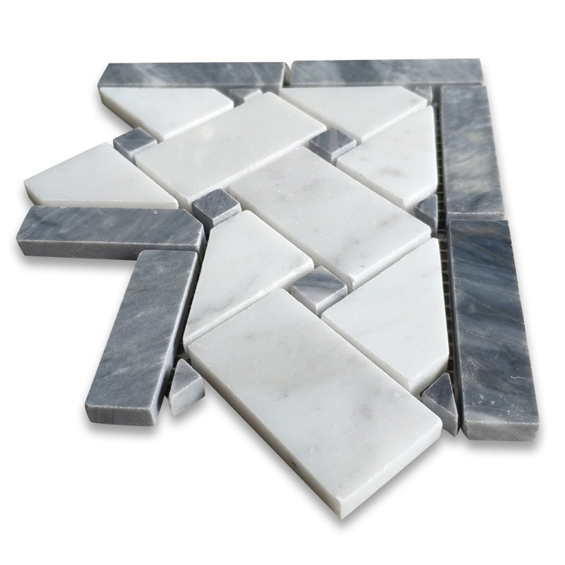 Carreau de mosaïque pour mur et plancher en marbre 5 po x 6 po