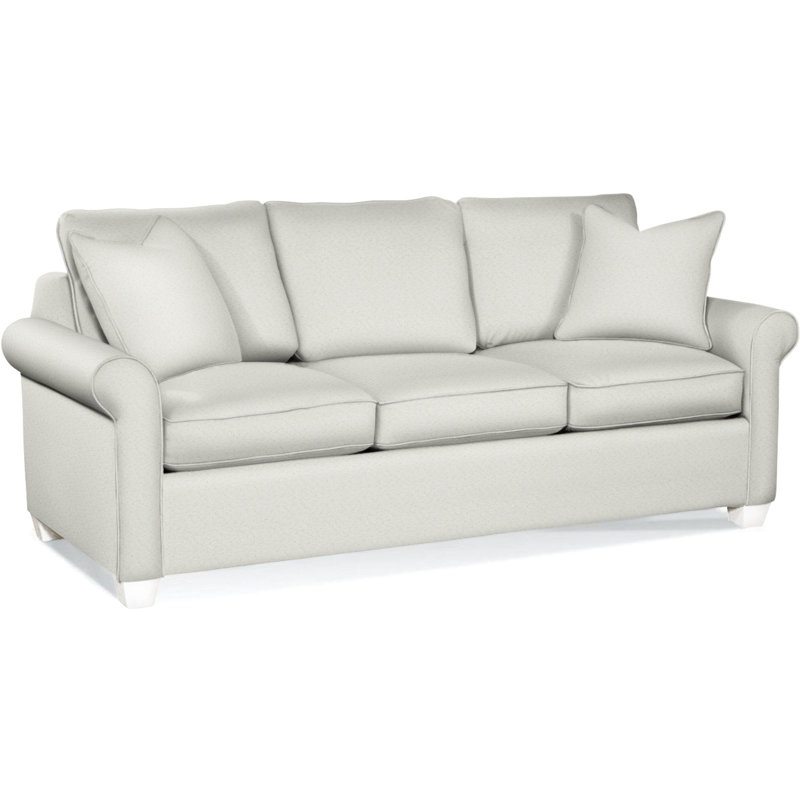 Park Lane Upholstered 81'' Sofa, Frost White Finish, Elite Ash; 0321-83