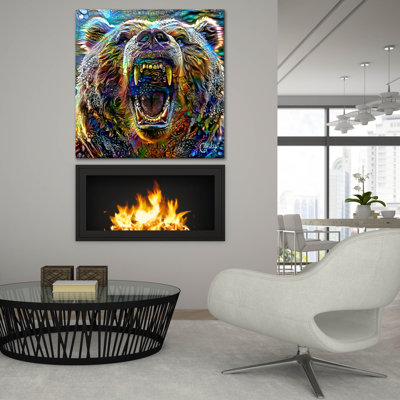 Epic Art 'Bear'  by Pedro Gavidia Acrylic Glass Wall Art, 36" x 36"