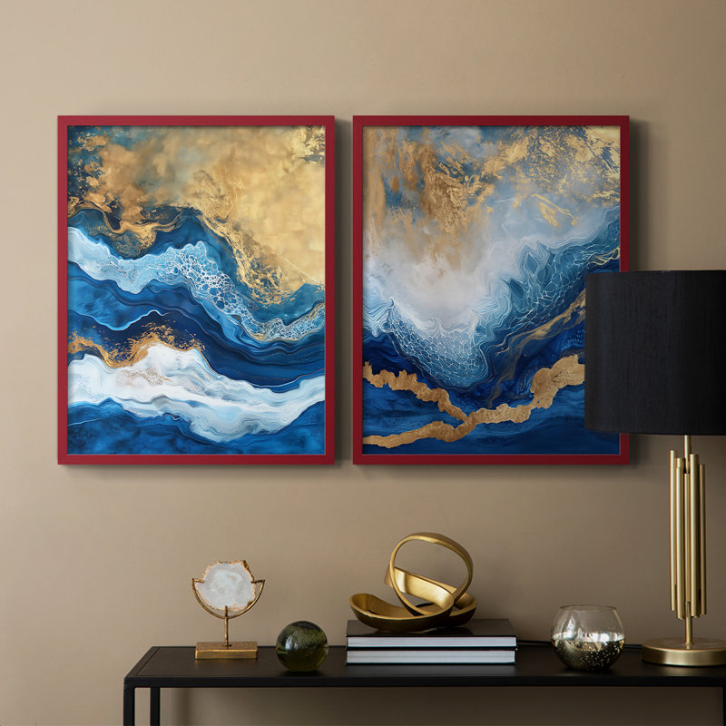 ABSTRACT Series CDXVIII - Reproduction encadrée de qualité supérieure - prête à être accrochée - aucun clou requis - aucun clou requis