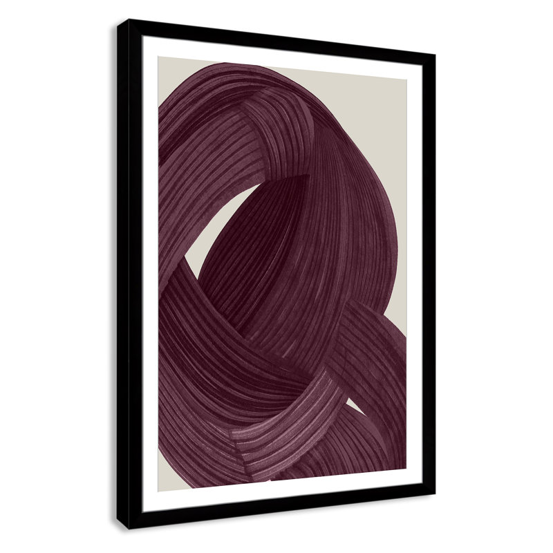 «Tangle in Aubergine II» par Casa Fine Arts, 35'' W x 49'' H, Imprimé mat, Satin Black