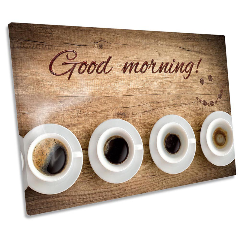 Good Morning Coffee - Wrapped Canvas Print, 40.6cm H x 61cm W x 2cm D