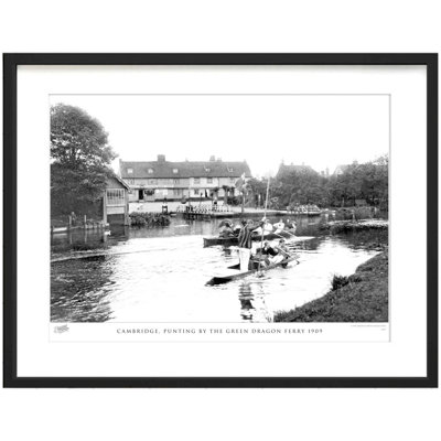 Cambridge, Punting By The Green Dragon Ferry 1909 by Francis Frith - Single Picture Frame Print