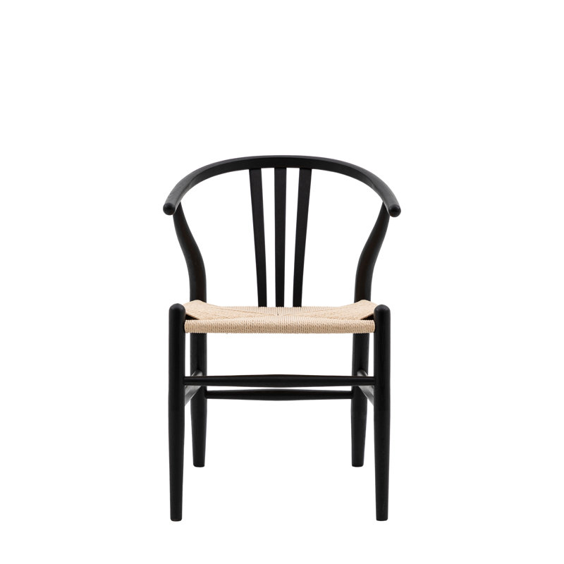 Pratt Solid Wood Dining Chair, Black