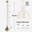 Luminaire suspendu en forme de dôme doré à 1 lumière Hailo