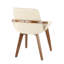 Chaise Cosmo en noyer et similicuir crème par Lumisource-1114271021