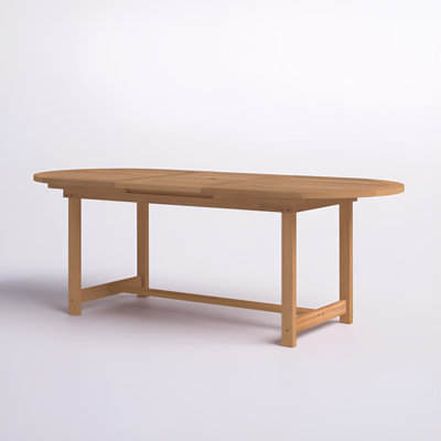 Alyisa 63" Extendable Eucalyptus Patio Dining Table