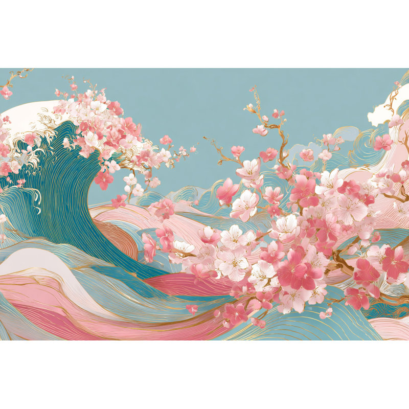 «Spring Tide Blossoms», art mural sur toile tendue, L 40 po x H 30 po x P 1,5 po