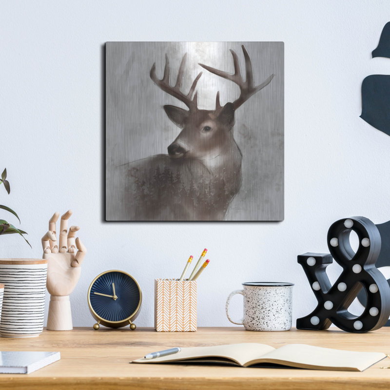 «Forest Deer» par Carol Robinson, H 12 po x l 12 po