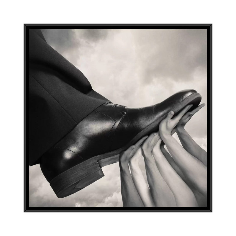 «United», impression sur toile, H 18 po x l 18 po x P 1,5 po, Pas de tapis, Toile avec cadre noir