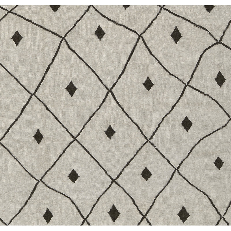  Tapis blanc en laine tissé à la main 7 pi 6 po x 9 pi 6 po Thompson Brookline, 7 pi 6 po x 9 pi 6 po